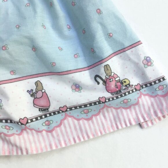 Vintage‎ Daisy Kingdom Blue Bunny Full Circle Pinafore Crinoline Dress No Tag - Picture 8 of 16